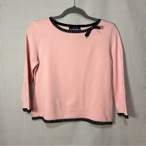 Requirements Pink Top with Black Bow Accent